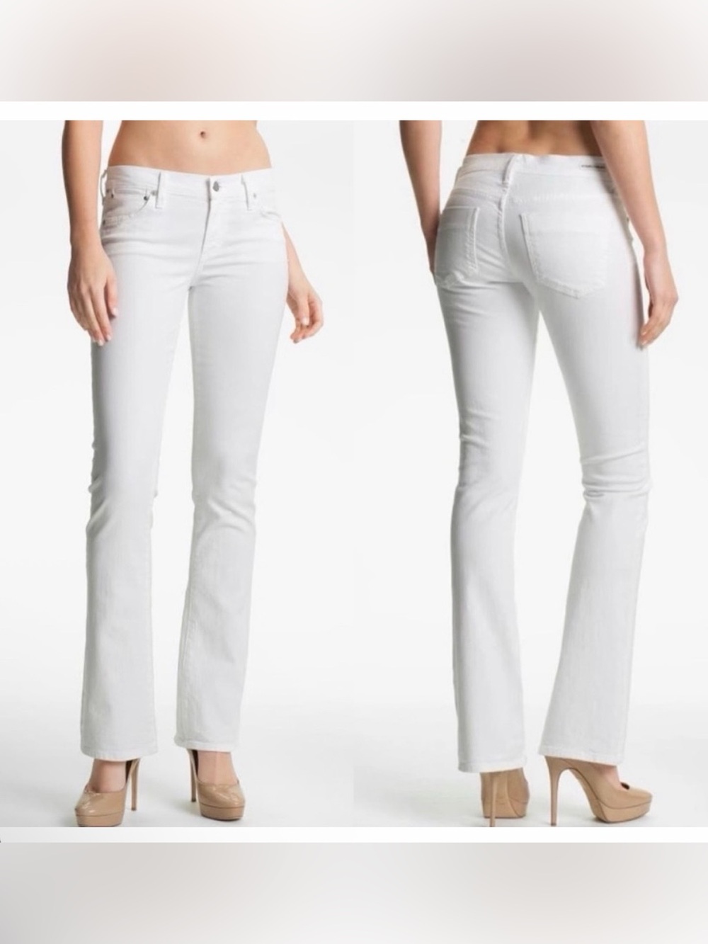 Citizens of Humanity Women’s Emannuelle White Slim Bootcut Jeans Size 32 NWT